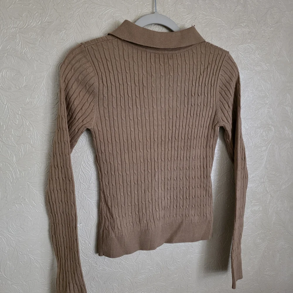 Studio By The Workshop Cable-Knit Polo Sweater - Picture 2 of 4